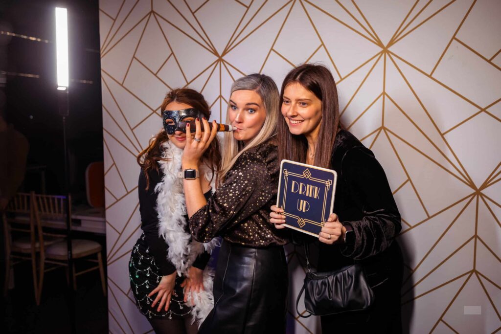 Paparazzi Booth with a dynamic red carpet style photo experience for guests.
