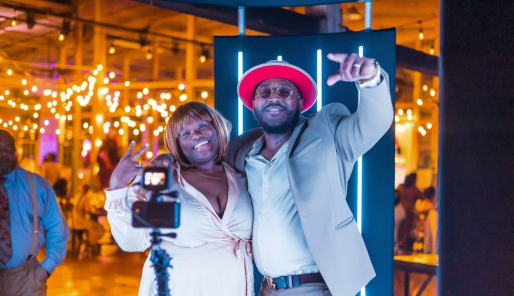 Video Booth setup for weddings, parties, corporate events, and special experiences.