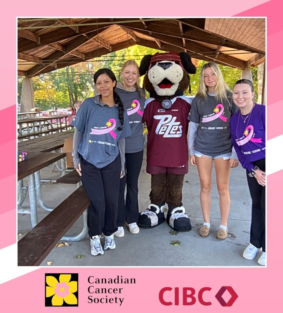 The Peterborough Petes supporting the CIBC Run For The Cure