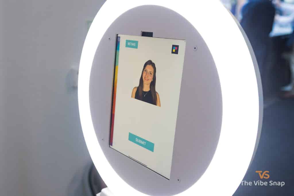 A photo preview of a lady, ready for the Sketch Bot to draw