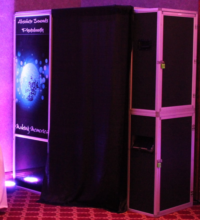 Custom Branded Classic Photo Booth With Curtain Closed