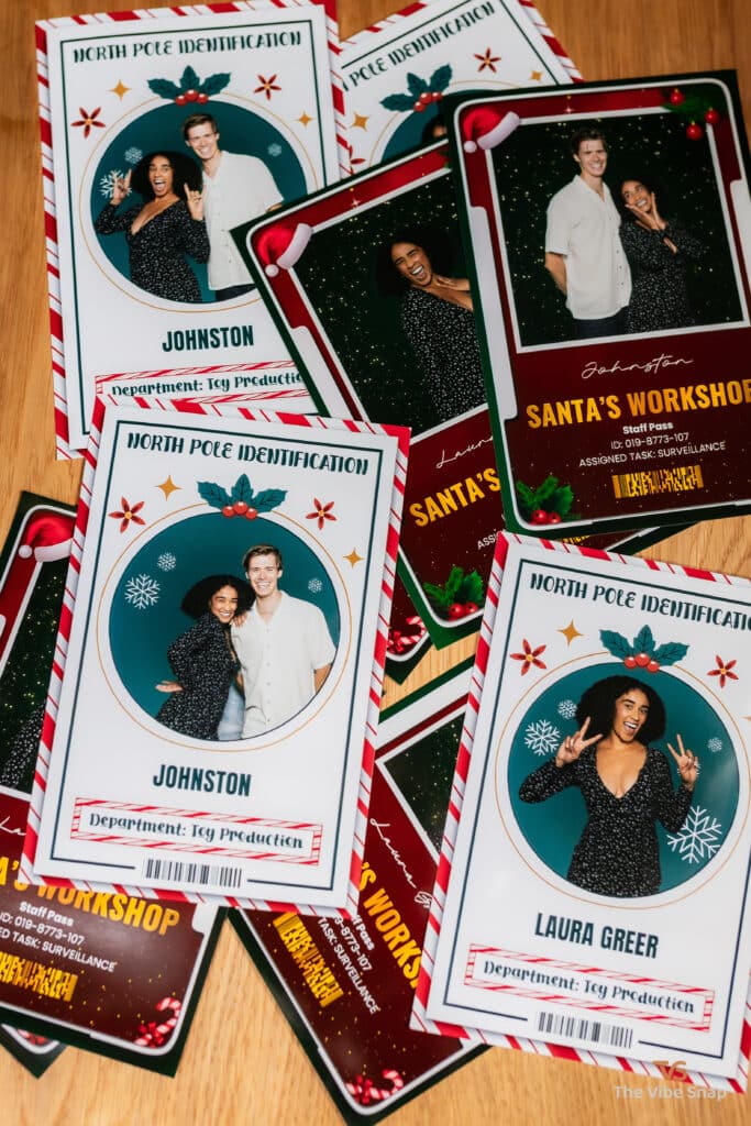 A mix of Santas Workshop ID printed photos