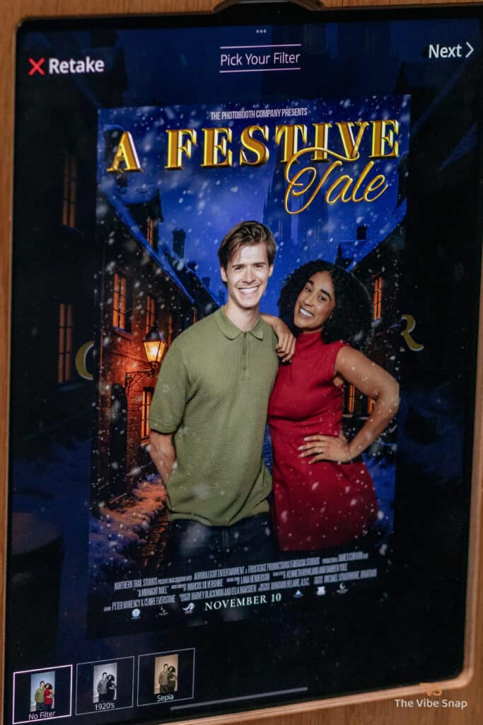 Holiday Movie Poster image with title A festive Tale